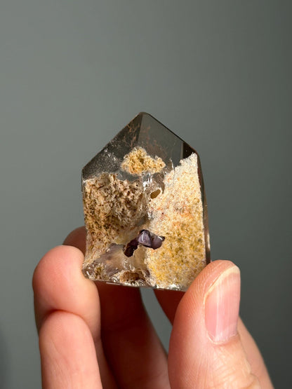 Garden Quartz Freeform | Natural Inclusion Quartz Crystal | Polished Freeform Mineral Specimen for Collectors & Display