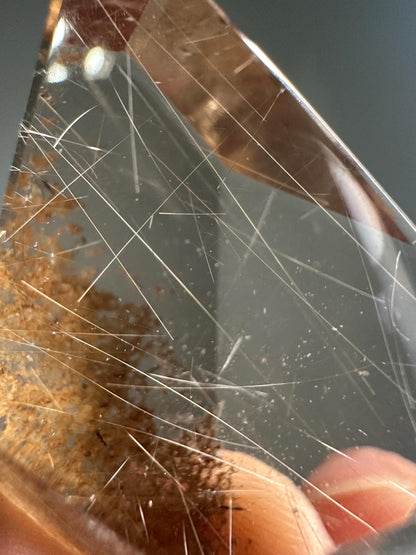 Rutile Garden Quartz | Natural Quartz Crystal with Rutile and Garden Inclusions | Polished Mineral Specimen for Collectors & Display