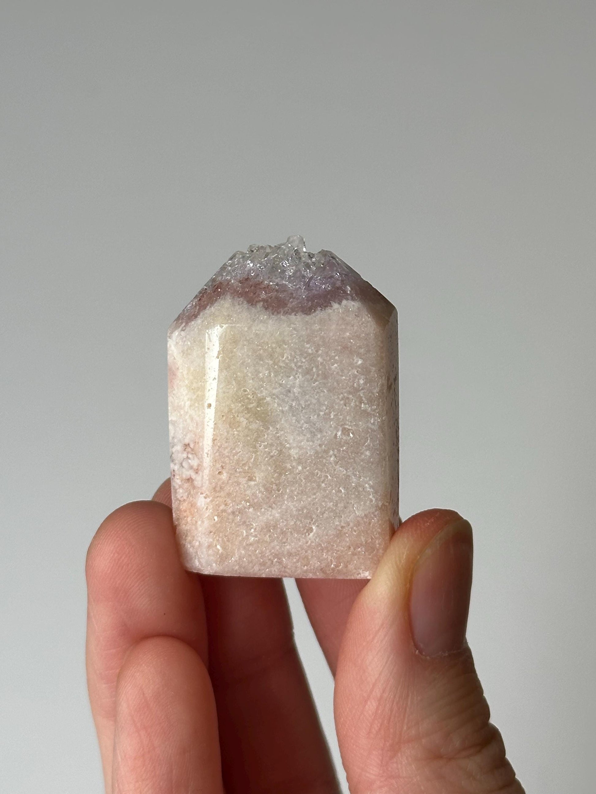 Mini Pink Amethyst Tower | Calming Crystals for Emotional Healing and Balance | Polished Point for Gift or Display