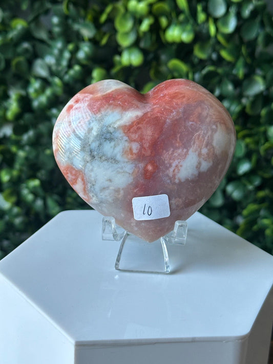 Polychrome Jasper Heart Carving | Multicolor Stone Sculpture | Smooth Mineral Display Piece | Decorative Collectible Crystal Accent