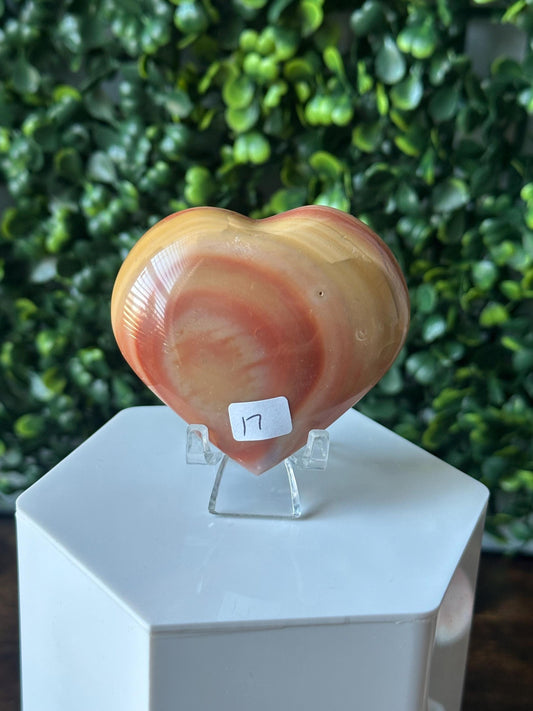 Polychrome Jasper Heart Carving | Multicolor Stone Sculpture | Smooth Mineral Display Piece | Decorative Collectible Crystal Accent