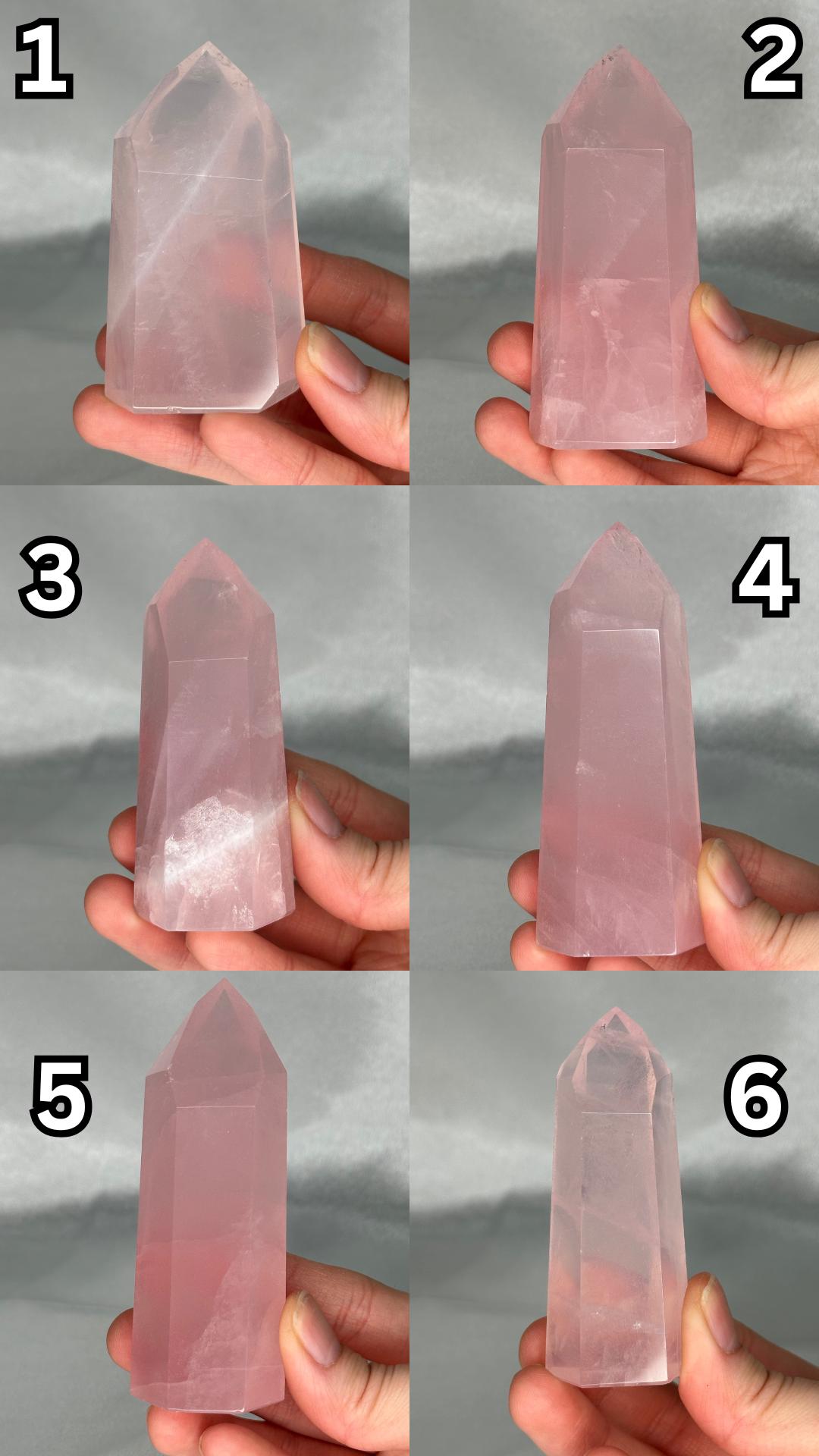 Rose Quartz Towers | YOU PICK! | Brazil | Natural Pink Crystal Point | Raw Standing Rose Quartz for Decor, Energy Work & Crystal Collectors