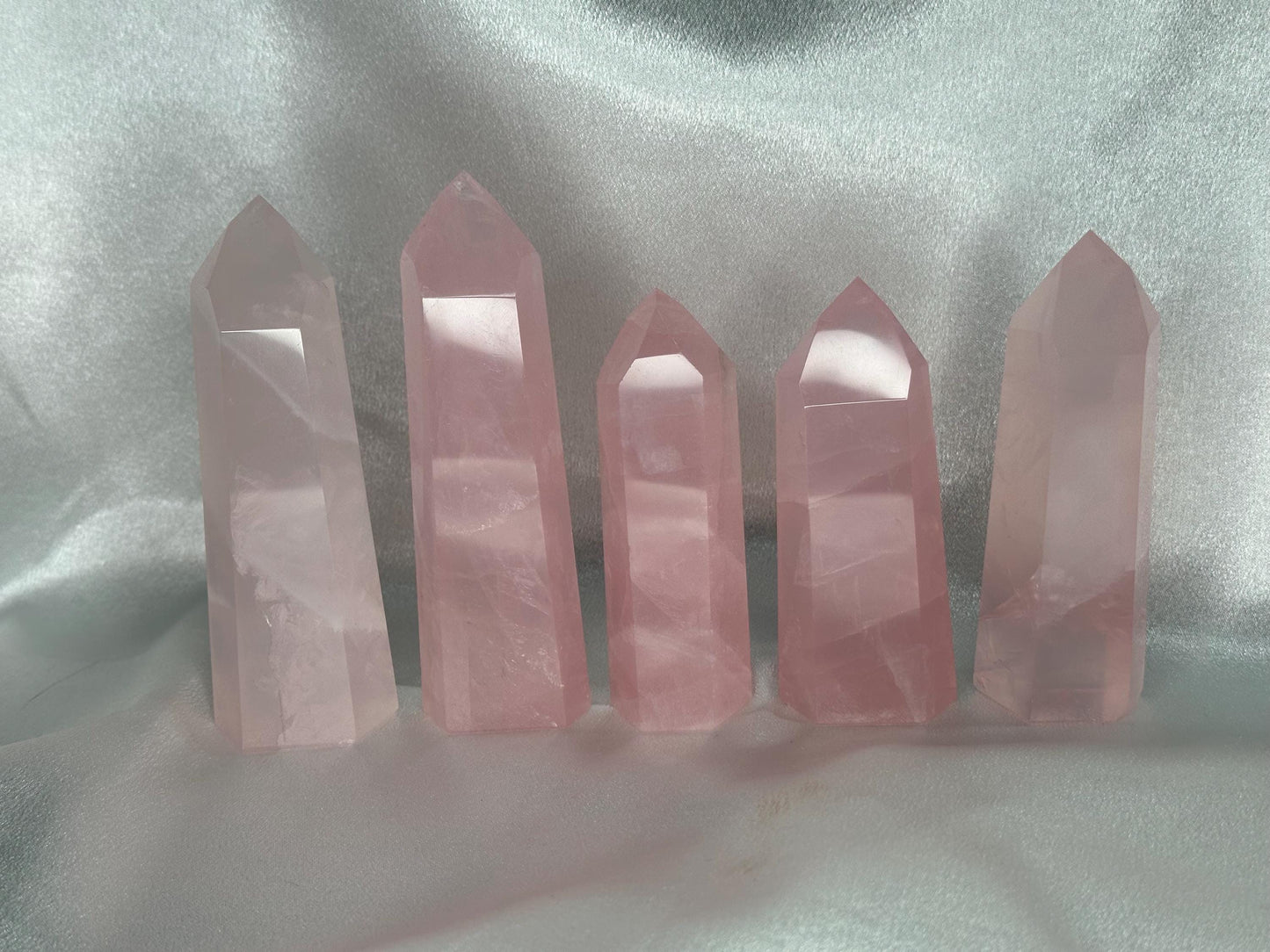 Rose Quartz Towers | YOU PICK! | Brazil | Natural Pink Crystal Point | Raw Standing Rose Quartz for Decor, Energy Work & Crystal Collectors