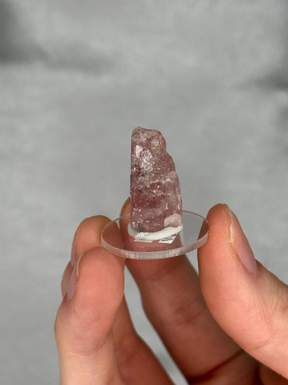 Gemmy Pink Apatite Specimen | Rosy Crystal Formation | Natural Mineral Display Piece | Collector Showcase Decorative Accent