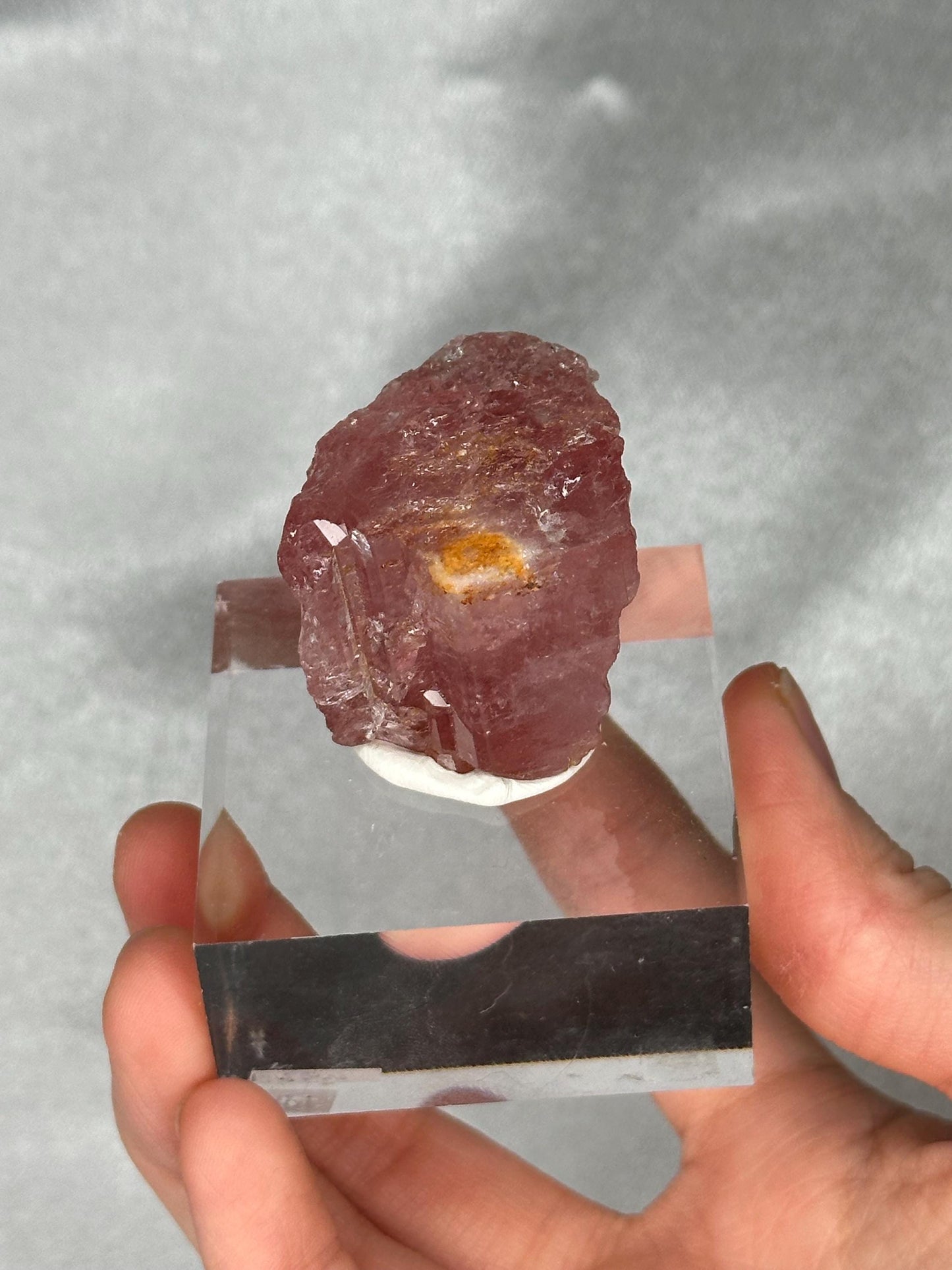 Gemmy Pink Apatite Specimen | Rosy Crystal Formation | Natural Mineral Display Piece | Collector Showcase Decorative Accent