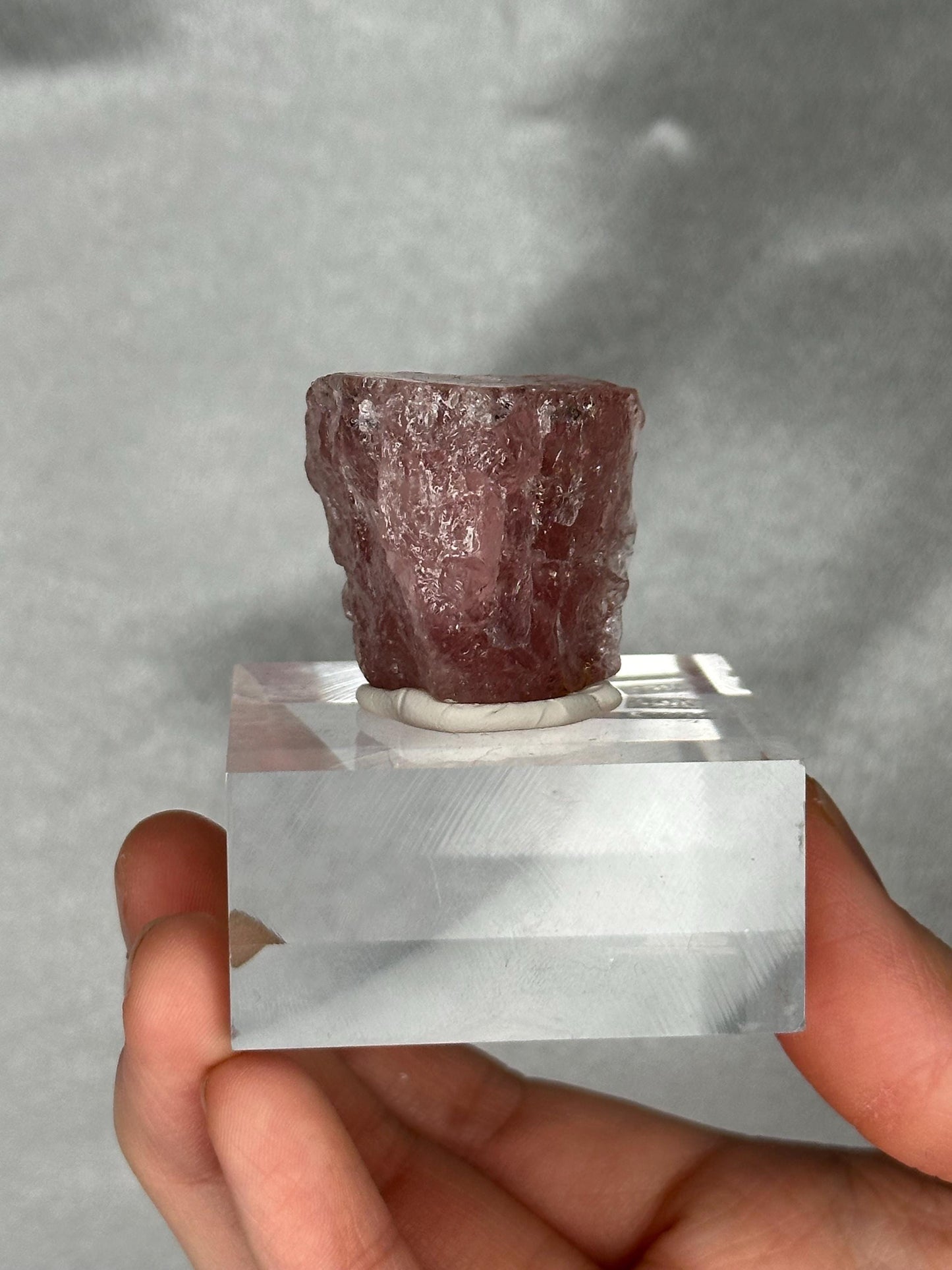 Gemmy Pink Apatite Specimen | Rosy Crystal Formation | Natural Mineral Display Piece | Collector Showcase Decorative Accent