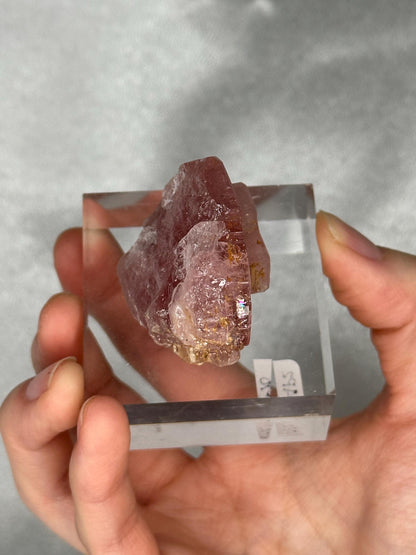 Gemmy Pink Apatite Specimen | Rosy Crystal Formation | Natural Mineral Display Piece | Collector Showcase Decorative Accent