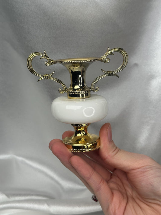 Vintage Ornate Mini Vase Sphere Stand | Decorative Metal Display Holder | Antique Style Crystal Ball Stand | Collector Home Decor Accent