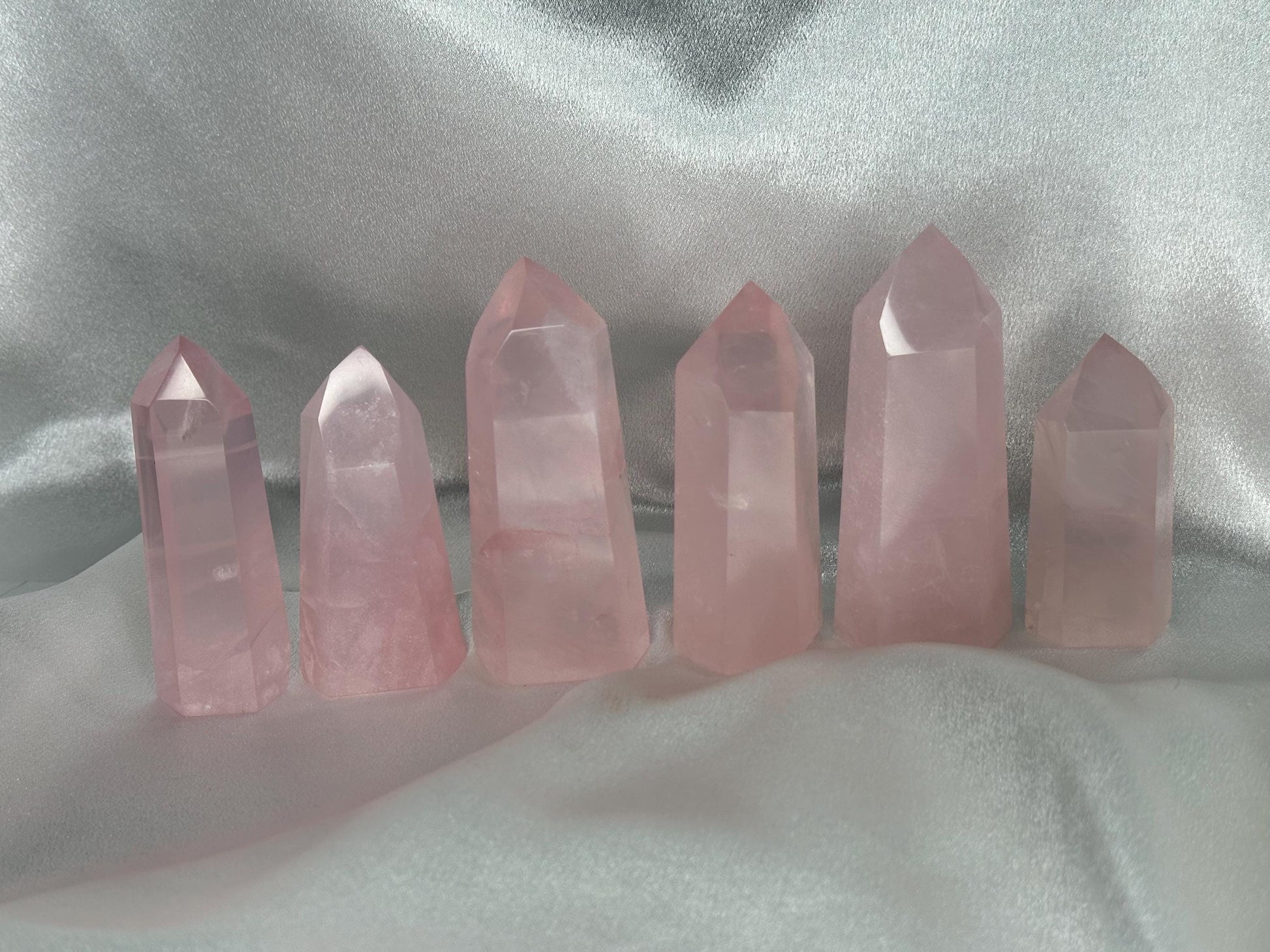Rose Quartz Towers | YOU PICK! | Brazil | Natural Pink Crystal Point | Raw Standing Rose Quartz for Decor, Energy Work & Crystal Collectors