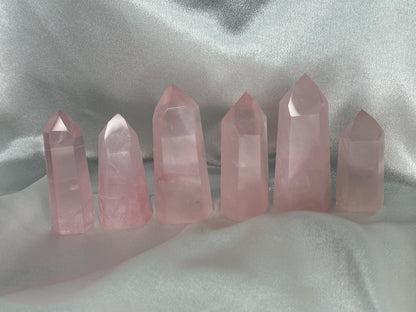 Rose Quartz Towers | YOU PICK! | Brazil | Natural Pink Crystal Point | Raw Standing Rose Quartz for Decor, Energy Work & Crystal Collectors