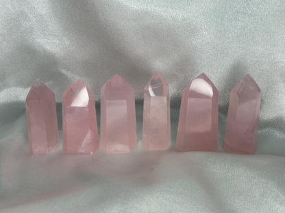 Rose Quartz Towers | YOU PICK! | Brazil | Natural Pink Crystal Point | Raw Standing Rose Quartz for Decor, Energy Work & Crystal Collectors