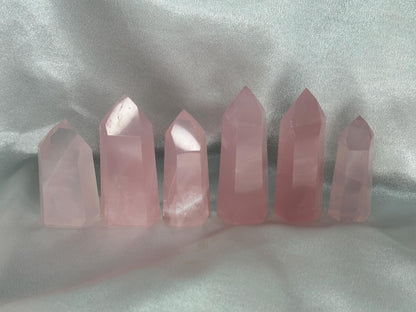 Rose Quartz Towers | YOU PICK! | Brazil | Natural Pink Crystal Point | Raw Standing Rose Quartz for Decor, Energy Work & Crystal Collectors