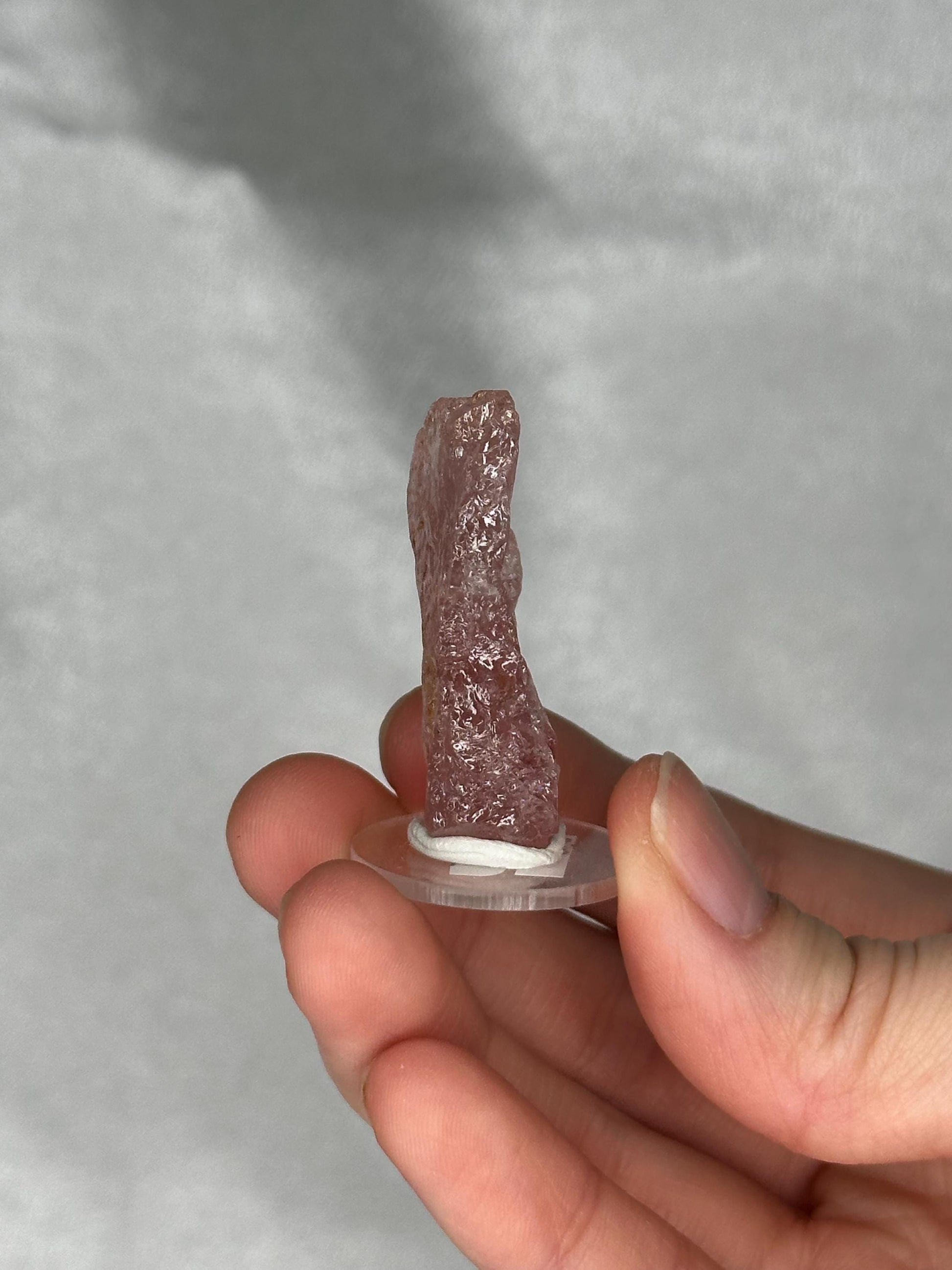 Gemmy Pink Apatite Specimen | Rosy Crystal Formation | Natural Mineral Display Piece | Collector Showcase Decorative Accent