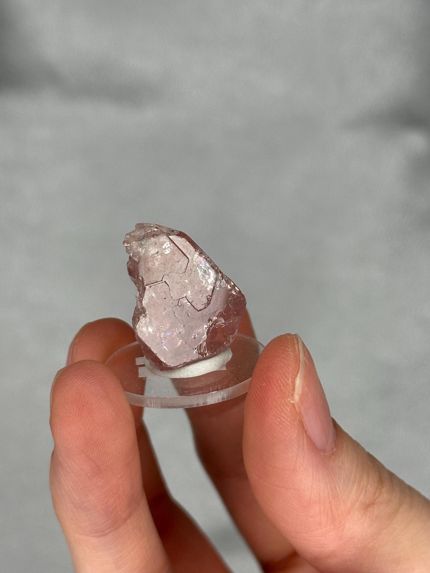 Gemmy Pink Apatite Specimen | Rosy Crystal Formation | Natural Mineral Display Piece | Collector Showcase Decorative Accent