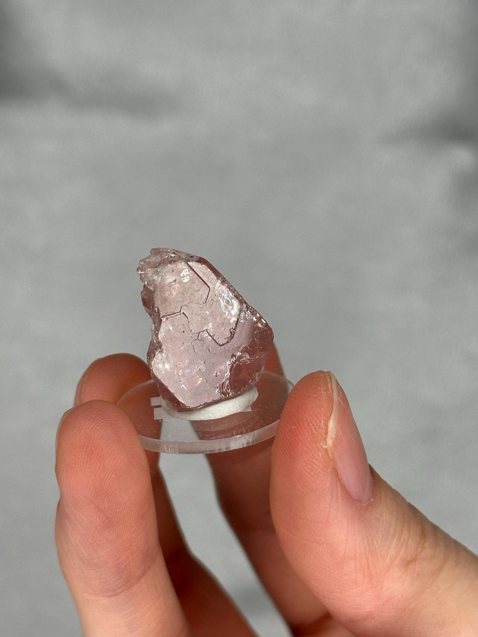 Gemmy Pink Apatite Specimen | Rosy Crystal Formation | Natural Mineral Display Piece | Collector Showcase Decorative Accent