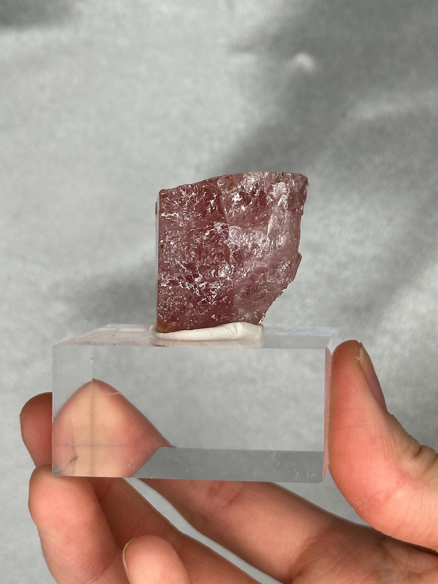 Gemmy Pink Apatite Specimen | Rosy Crystal Formation | Natural Mineral Display Piece | Collector Showcase Decorative Accent