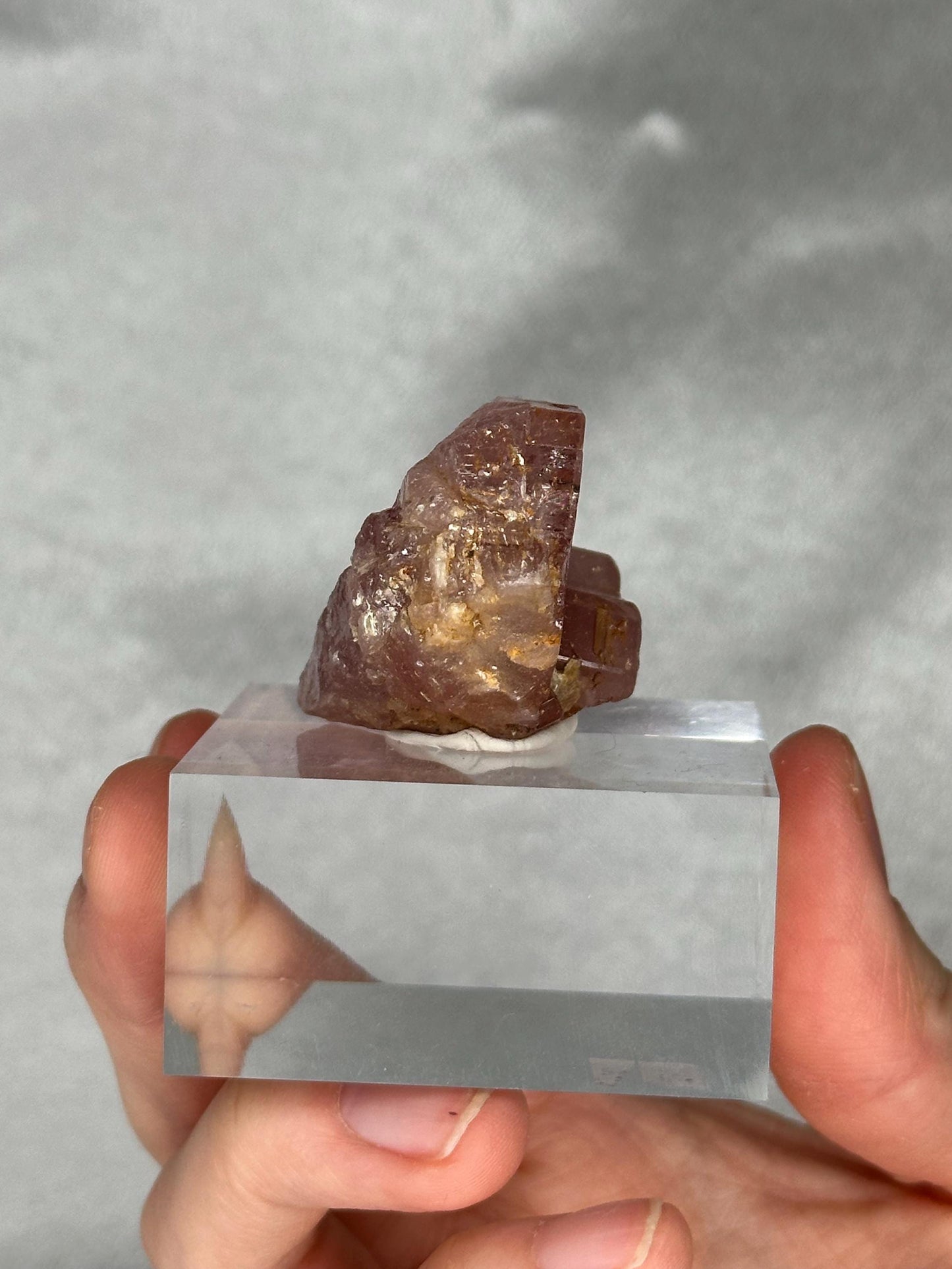 Gemmy Pink Apatite Specimen | Rosy Crystal Formation | Natural Mineral Display Piece | Collector Showcase Decorative Accent