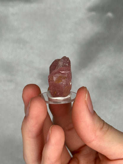 Gemmy Pink Apatite Specimen | Rosy Crystal Formation | Natural Mineral Display Piece | Collector Showcase Decorative Accent