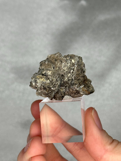 Gemmy Pink Apatite Muscovite Specimen | Rosy Crystal Formation | Natural Mineral Display Piece | Collector Showcase Decorative Accent
