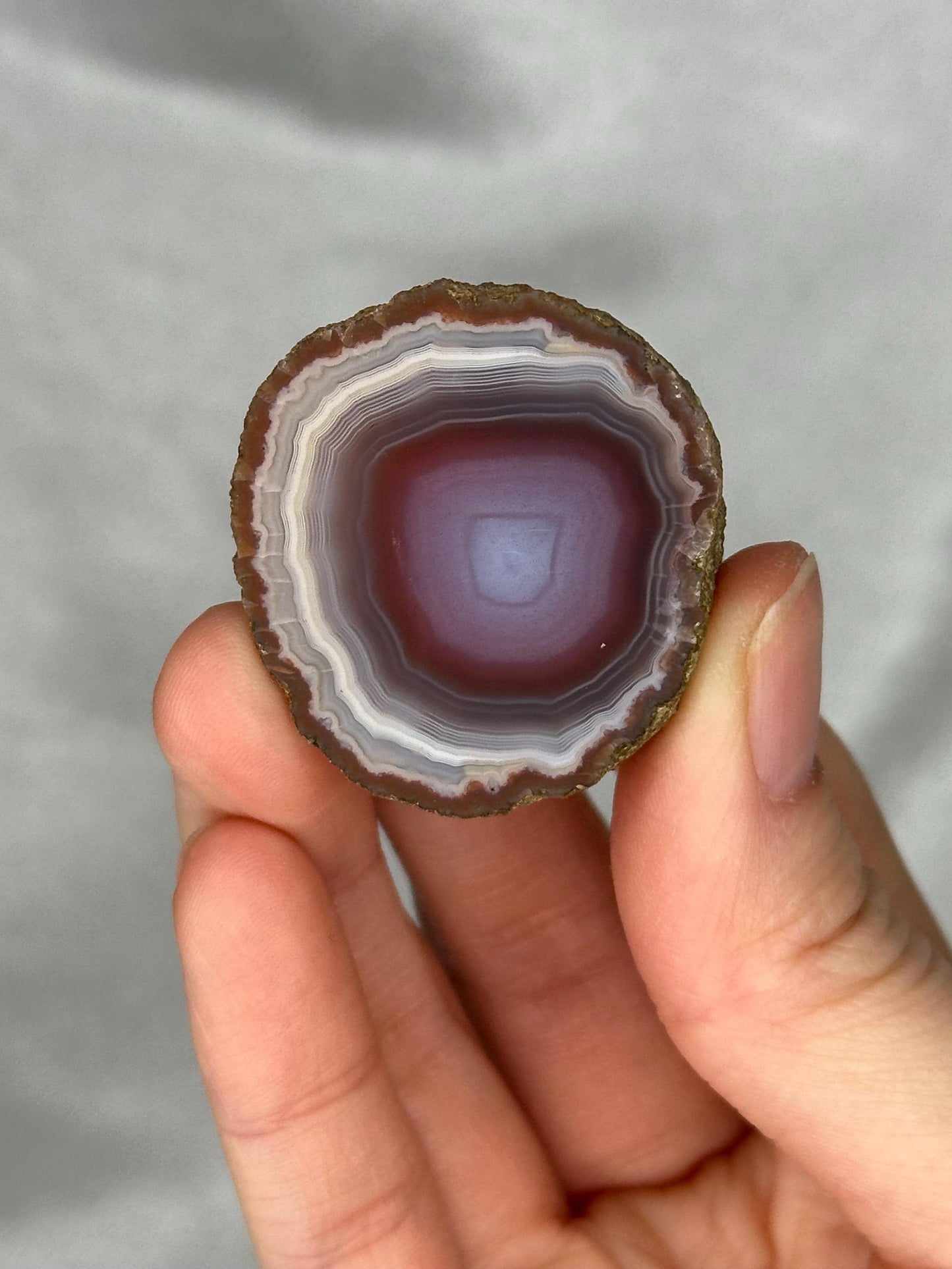 Zhanguo Agate Specimen | Natural Chinese Zhanguo Agate Stone | Banded Mineral Display Piece | Collector Showcase Decorative Accent
