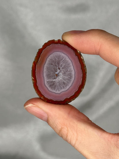 Zhanguo Agate Specimen | Natural Chinese Zhanguo Agate Stone | Banded Mineral Display Piece | Collector Showcase Decorative Accent