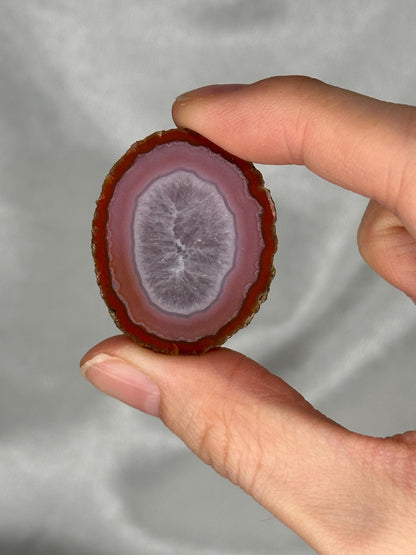 Zhanguo Agate Specimen | Natural Chinese Zhanguo Agate Stone | Banded Mineral Display Piece | Collector Showcase Decorative Accent