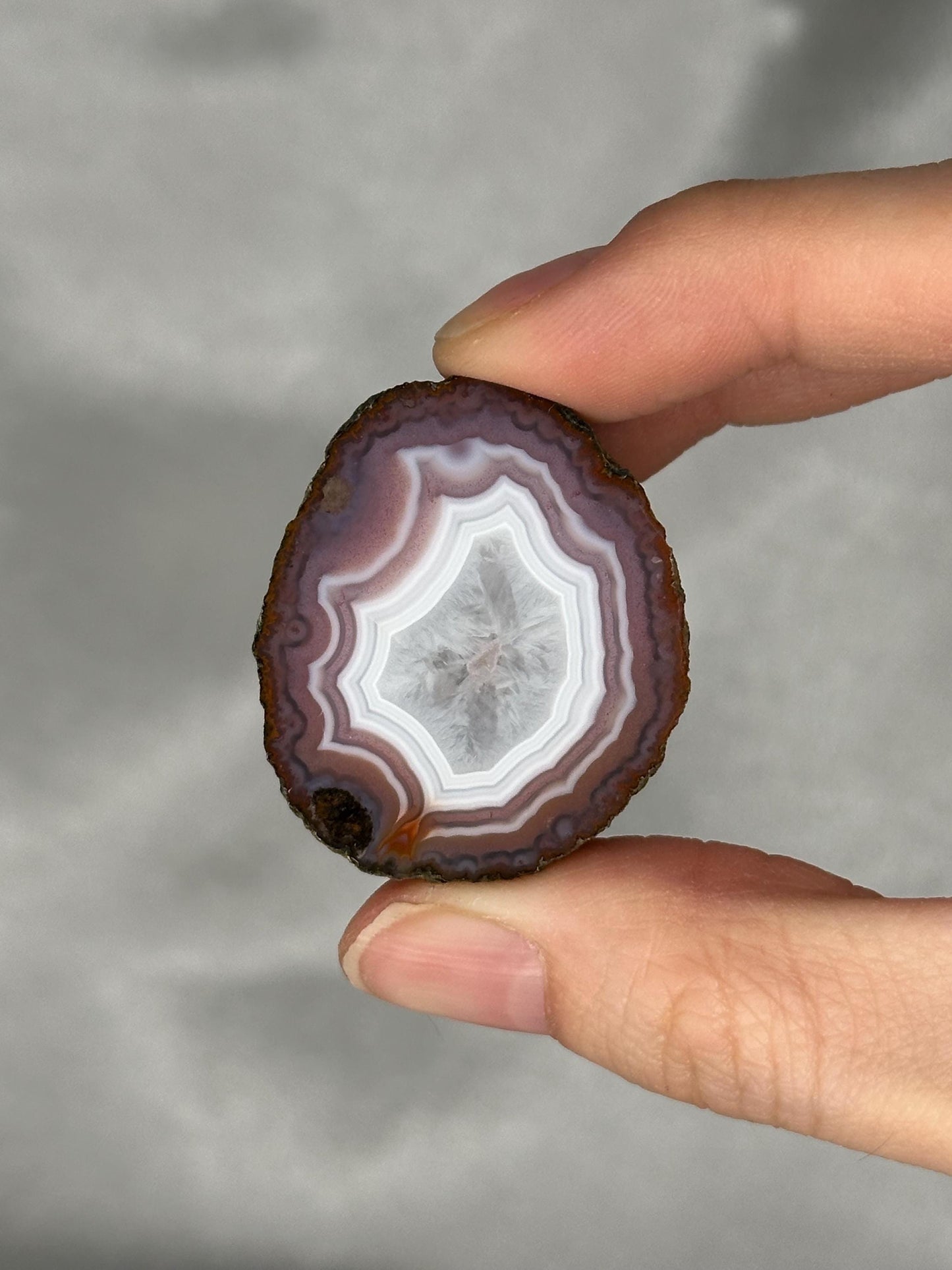 Zhanguo Agate Specimen | Natural Chinese Zhanguo Agate Stone | Banded Mineral Display Piece | Collector Showcase Decorative Accent