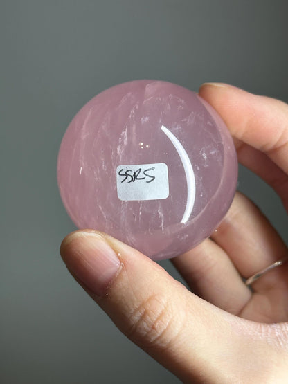 Rose Quartz Sphere – Polished Pink Crystal Orb of Love, Gentle Heart Chakra Stone, Decor, Meditation, or Gift Display