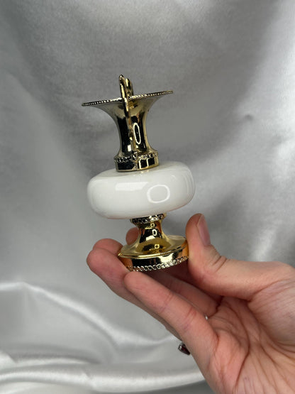 Vintage Ornate Mini Vase Sphere Stand | Decorative Metal Display Holder | Antique Style Crystal Ball Stand | Collector Home Decor Accent
