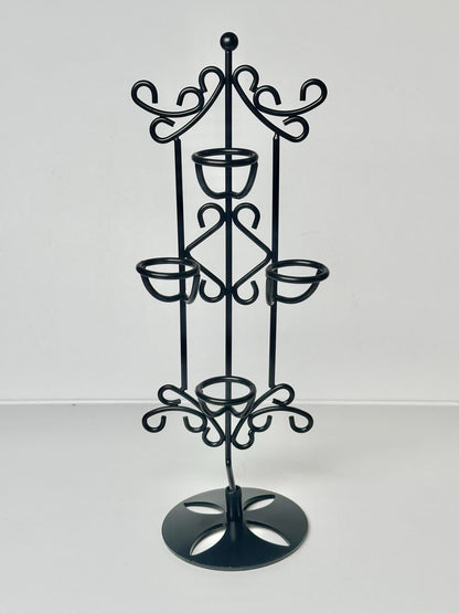 Multi Sphere Stand Holds 4 Small Spheres Tall | Vertical Crystal Ball Display Rack | Decorative Orb Holder for Collectors Home Decor Accent