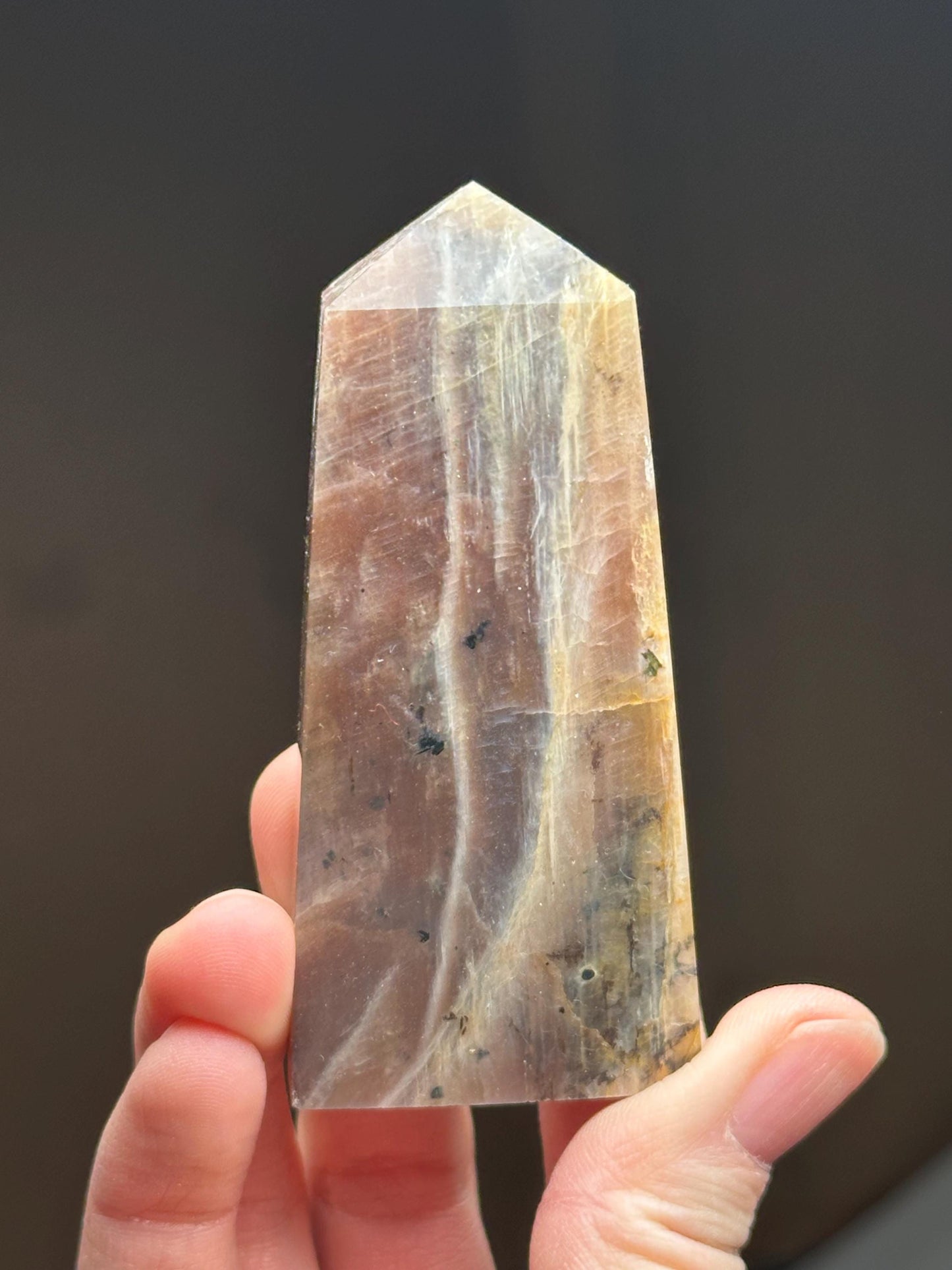 Sunstone with Moonstone Sphere | Harmonizing Crystal for Joy, Intuition, and Balance | Polished Gemstone for Gift or Display
