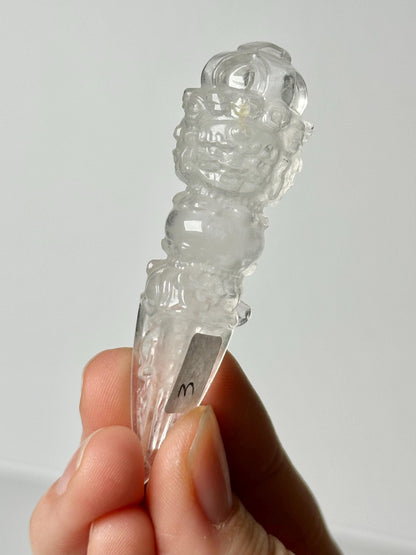 Mini Clear Quartz Phurba - YOU PICK – Tibetan Ritual Dagger, Crystal Healing Tool, Spiritual Decor, Meditation Altar Accessory, Energy Wand