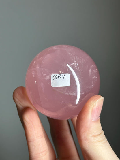 Rose Quartz Sphere – Polished Pink Crystal Orb of Love, Gentle Heart Chakra Stone, Decor, Meditation, or Gift Display