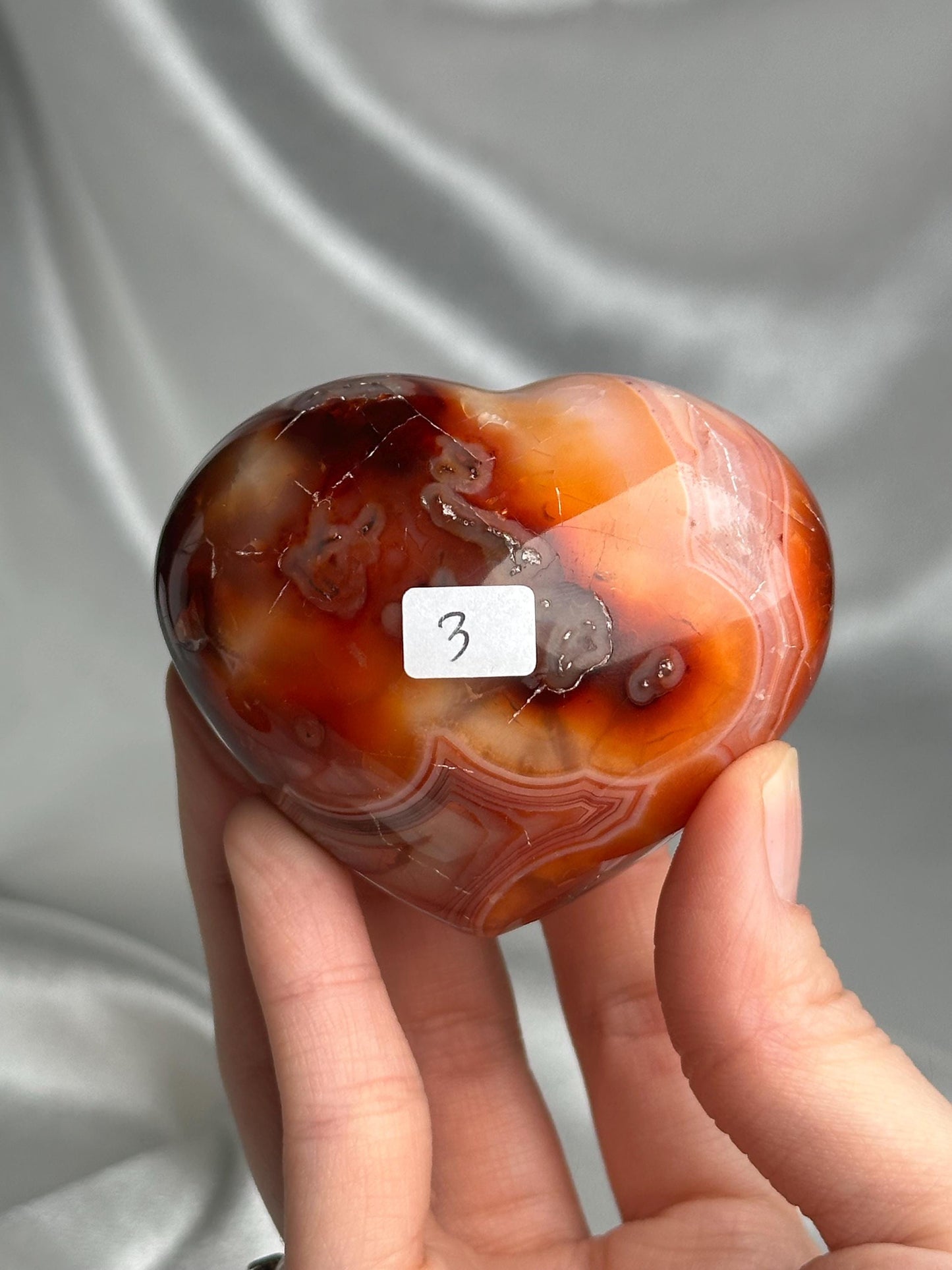 Carnelian Heart | Natural Orange Carnelian Crystal Heart Carving | Polished Mineral Specimen for Collectors Display Decor Accent