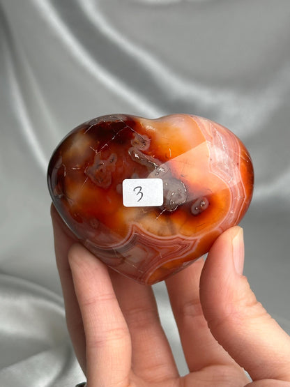Carnelian Heart | Natural Orange Carnelian Crystal Heart Carving | Polished Mineral Specimen for Collectors Display Decor Accent