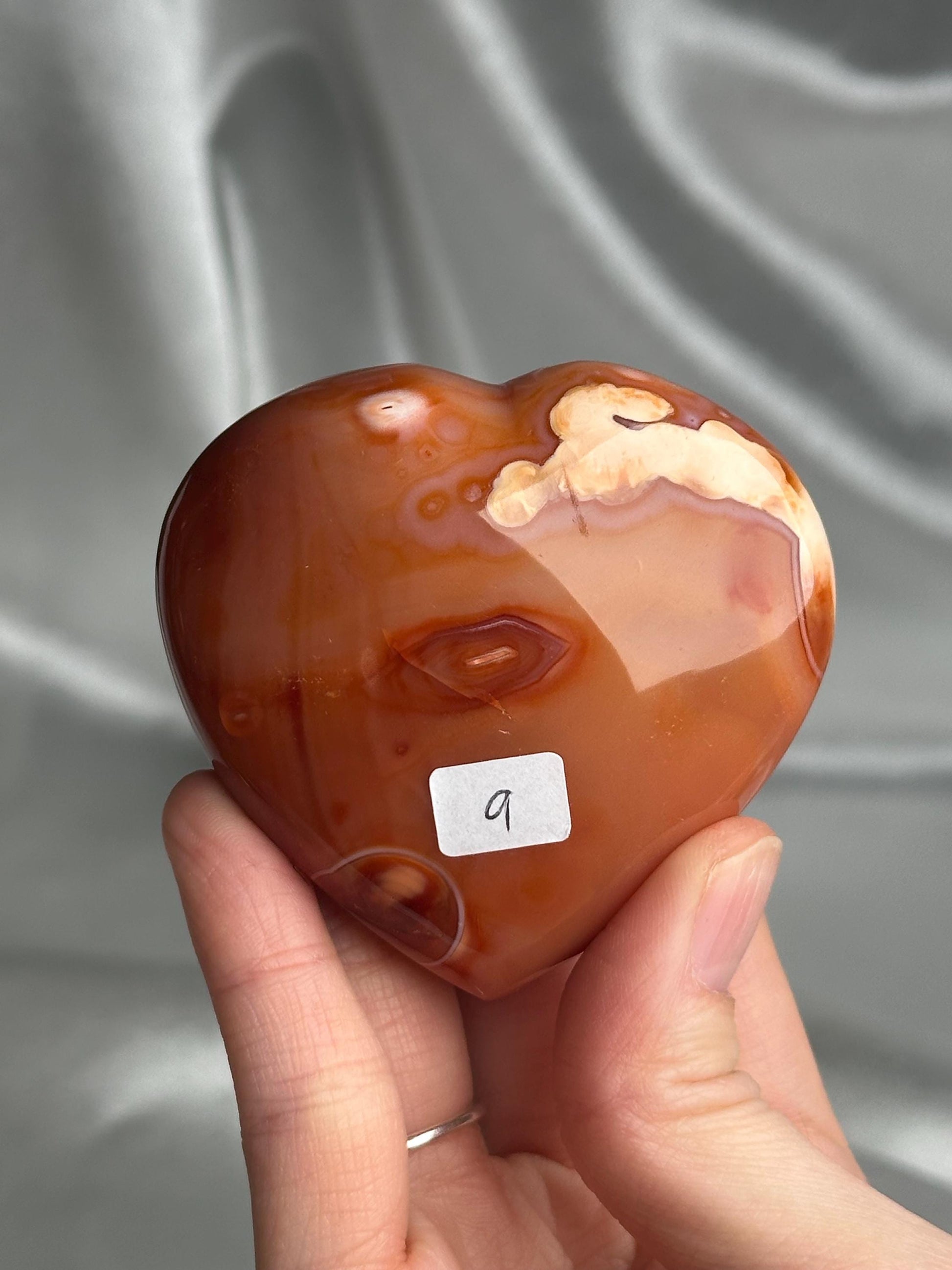 Carnelian Heart | Natural Orange Carnelian Crystal Heart Carving | Polished Mineral Specimen for Collectors Display Decor Accent