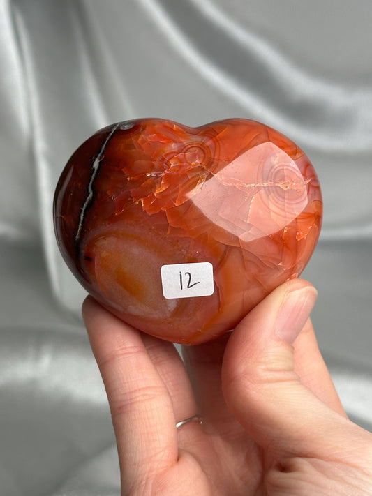 Carnelian Heart | Natural Orange Carnelian Crystal Heart Carving | Polished Mineral Specimen for Collectors Display Decor Accent