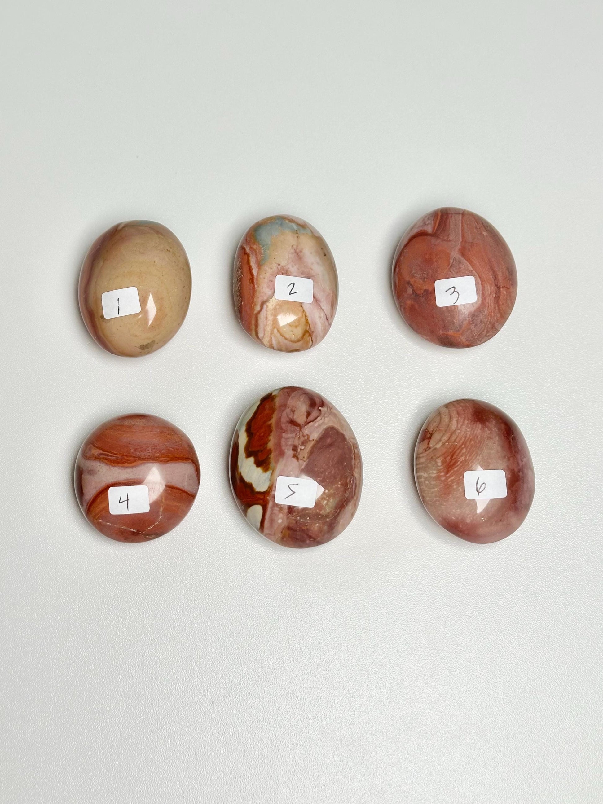 Polychrome Jasper Palmstone - YOU PICK! | Colorful Stone Handheld Sculpture | Smooth Mineral Display Piece | Decorative Crystal Collectible