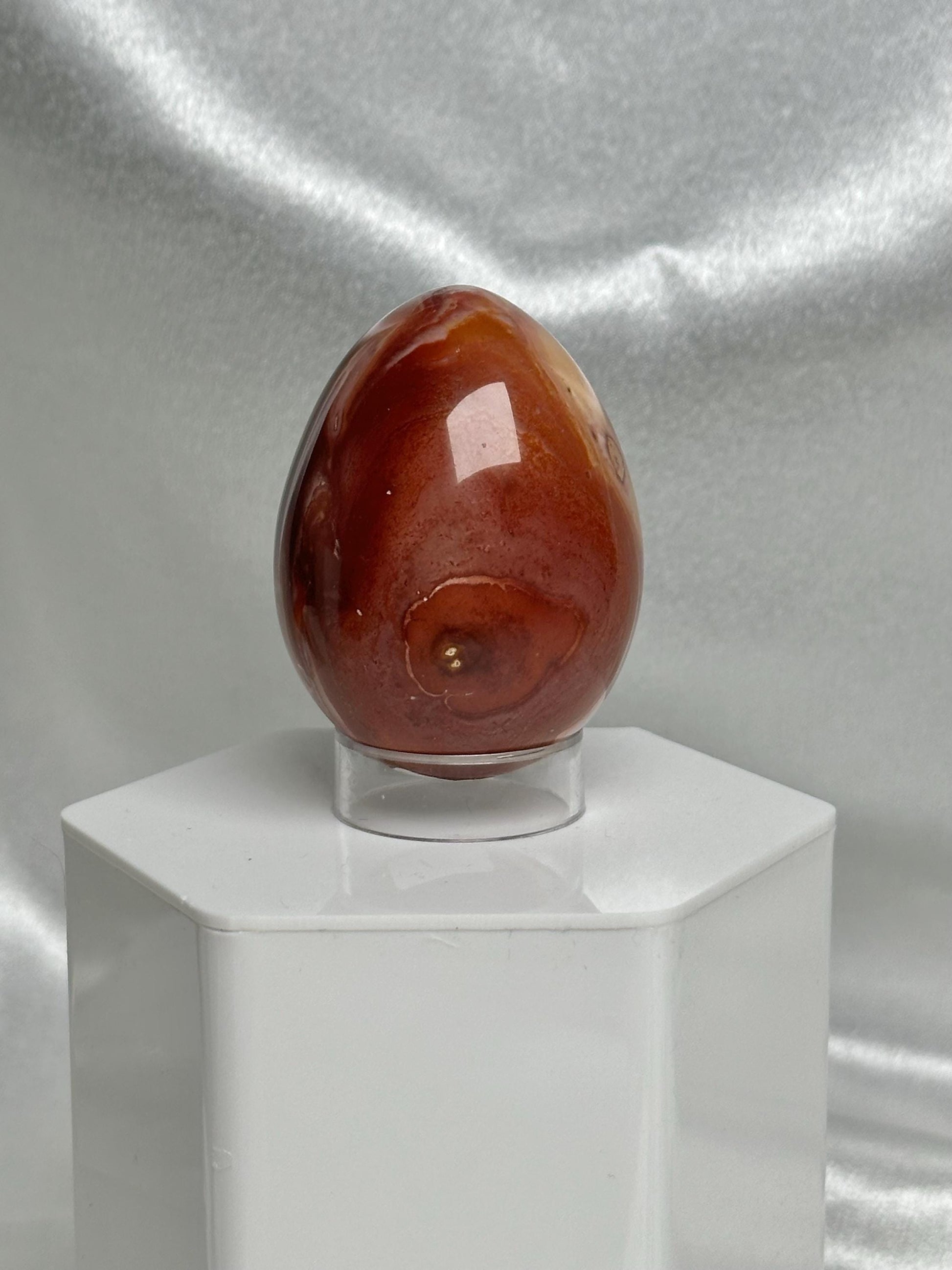 Polychrome Jasper Egg | Natural Multicolor Jasper Stone Egg Carving | Polished Mineral Specimen for Collectors Display Decor Accent