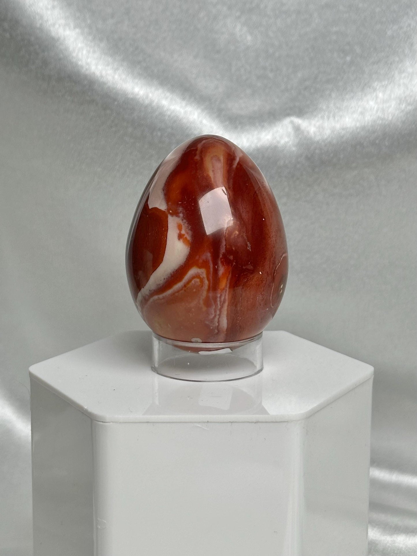 Polychrome Jasper Egg | Natural Multicolor Jasper Stone Egg Carving | Polished Mineral Specimen for Collectors Display Decor Accent