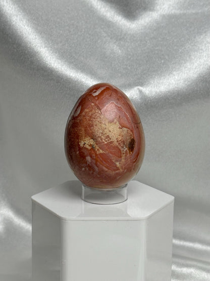 Polychrome Jasper Egg | Natural Multicolor Jasper Stone Egg Carving | Polished Mineral Specimen for Collectors Display Decor Accent