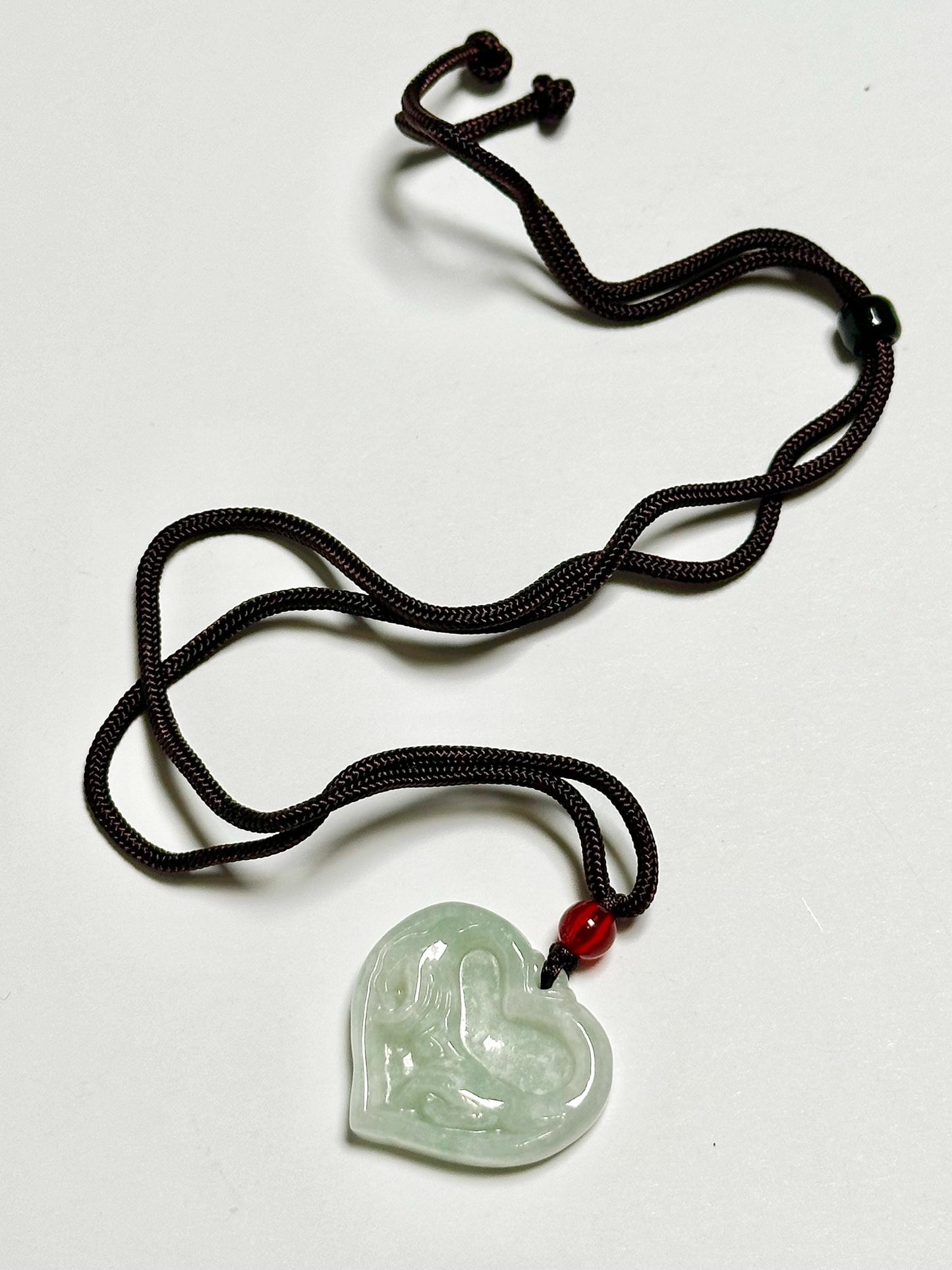 Jade Pinky Promise Heart Pendant | Natural Jade Heart Jewelry | Hand Carved Stone Charm Necklace Accessory for Collectors Fashion Wear