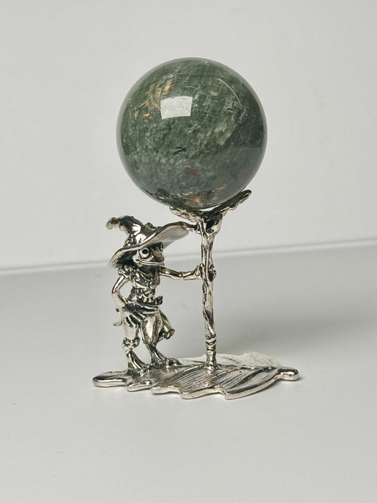 Fantasy Frog Traveler Sphere Stand - YOU PICK | Whimsical Crystal Ball Holder | Decorative Orb Display Base for Collectors Home Decor Accent