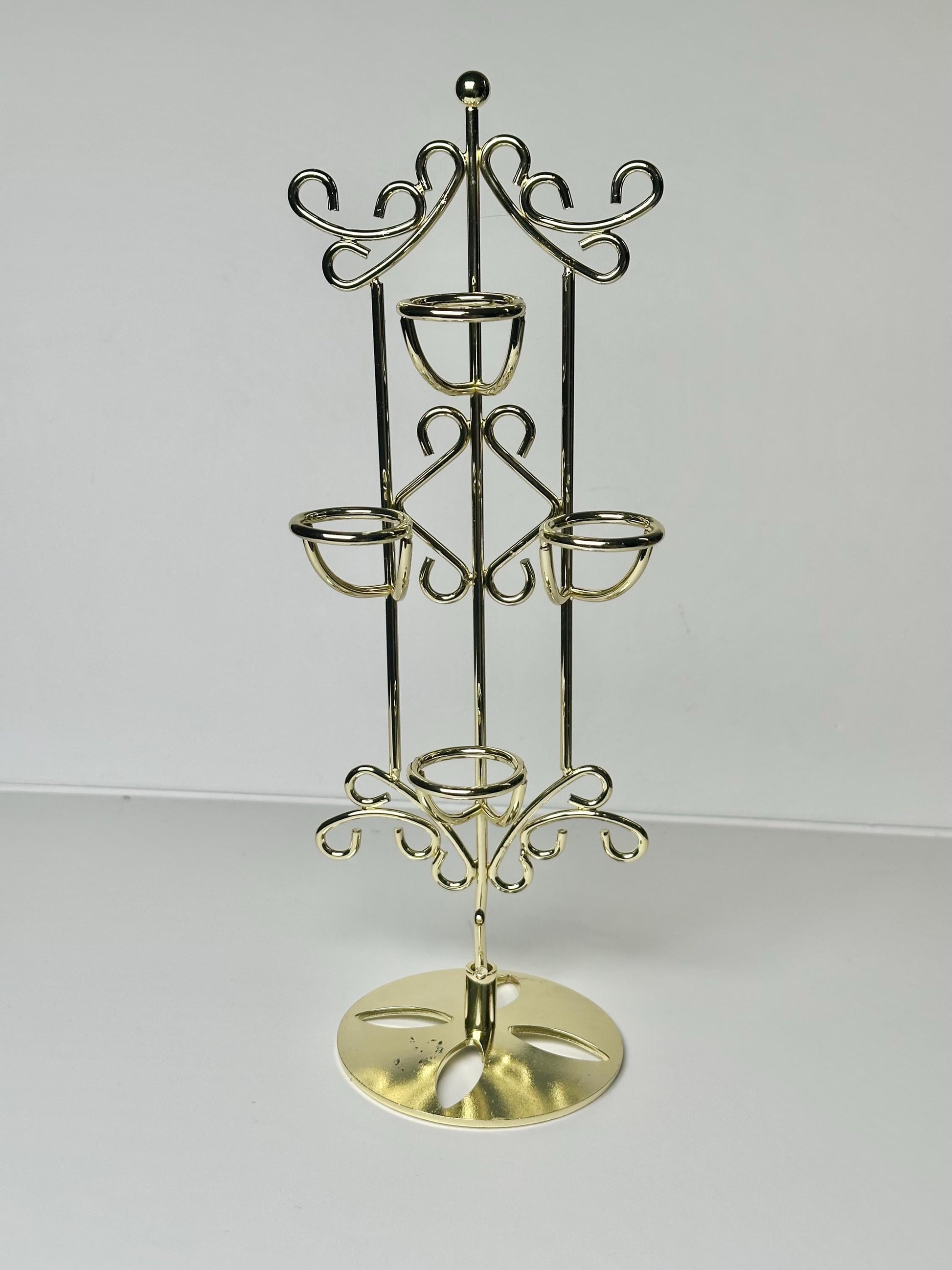 Multi Sphere Stand Holds 4 Small Spheres Tall | Vertical Crystal Ball Display Rack | Decorative Orb Holder for Collectors Home Decor Accent