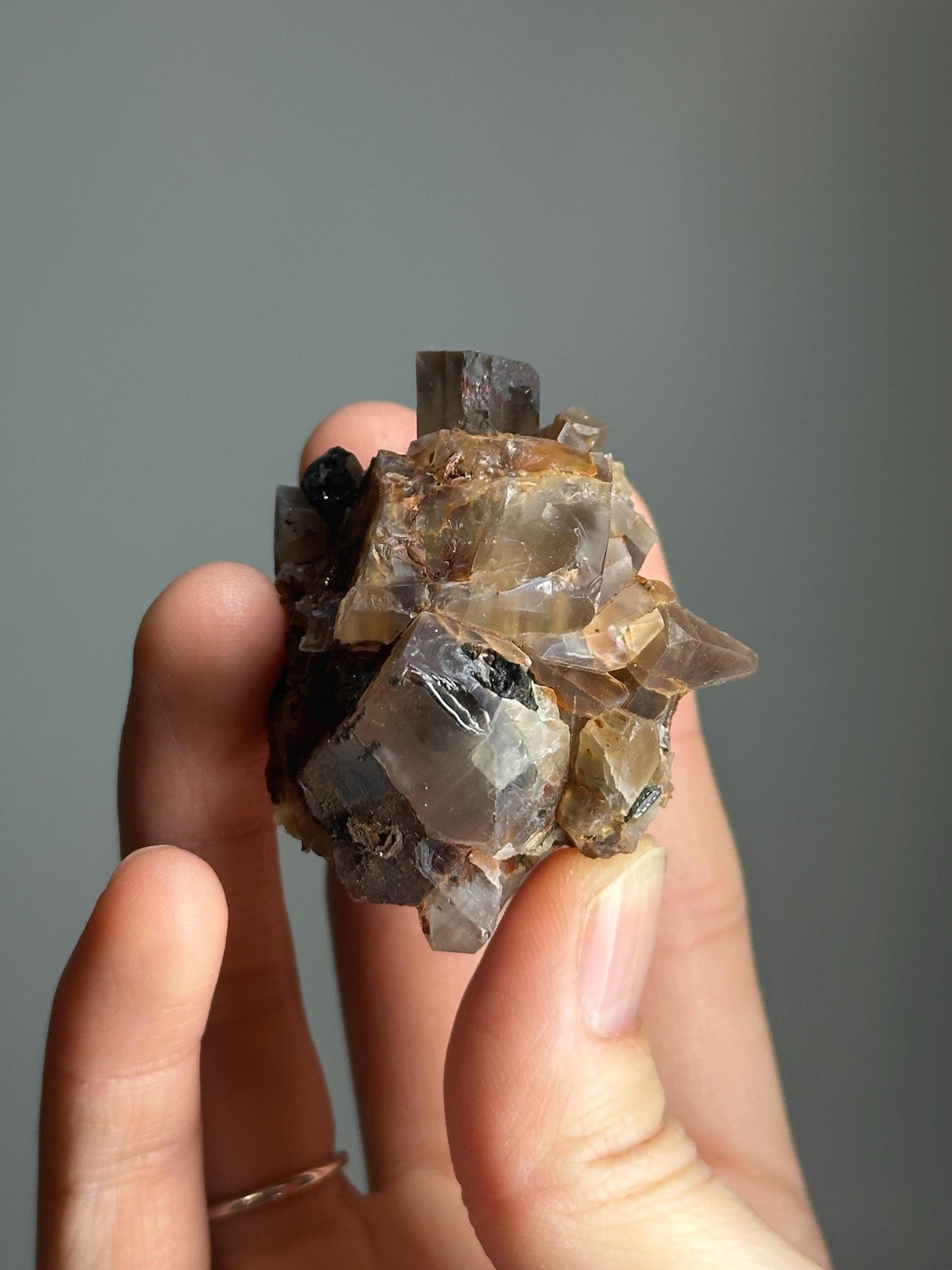 Moonstone with Aegirine Specimen | Pili Mine Chihuahua Mexico | Natural Feldspar Crystal Mineral Display Piece for Collectors Cabinet Decor