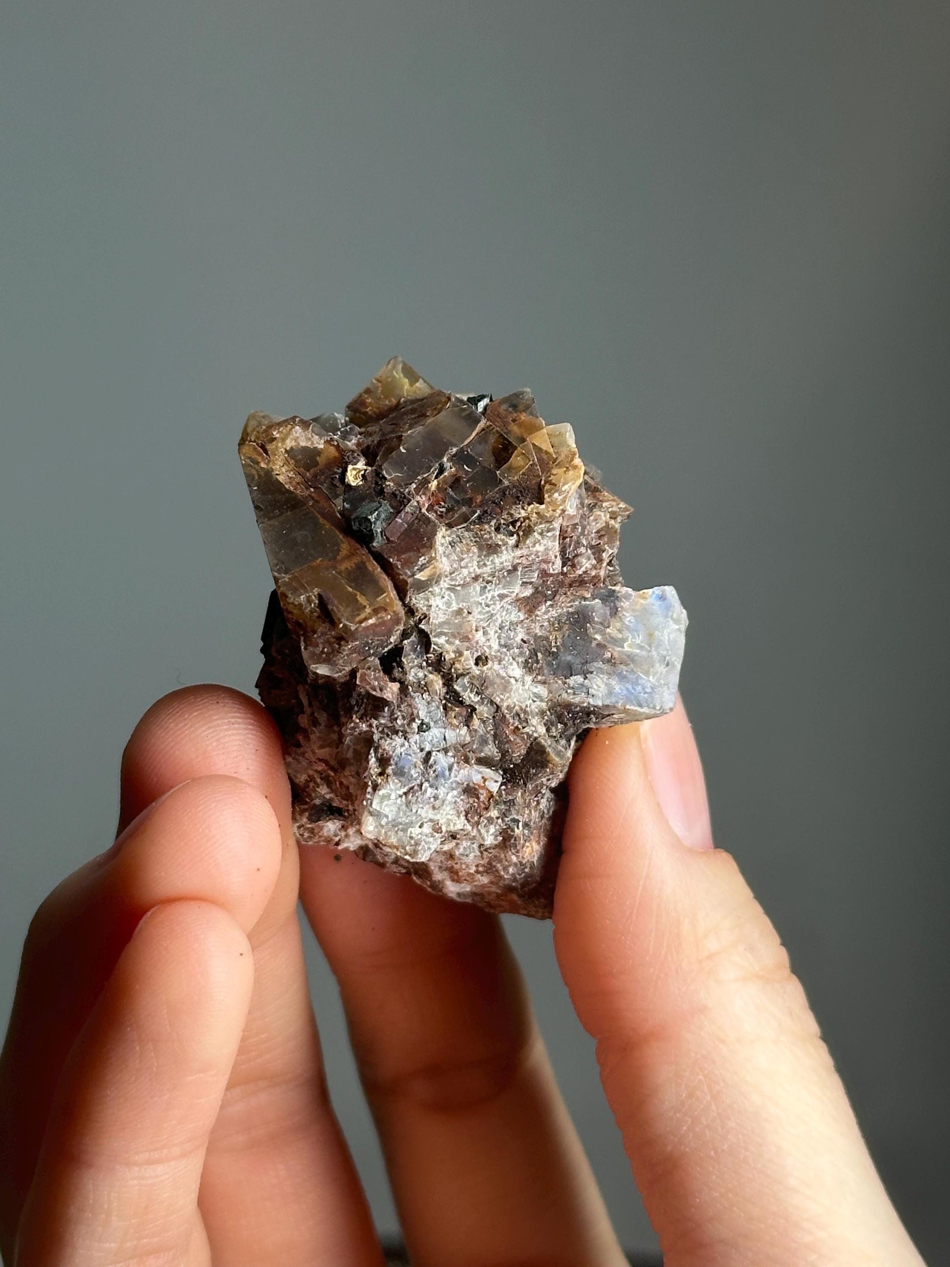 Moonstone with Aegirine Specimen | Pili Mine Chihuahua Mexico | Natural Feldspar Crystal Mineral Display Piece for Collectors Cabinet Decor