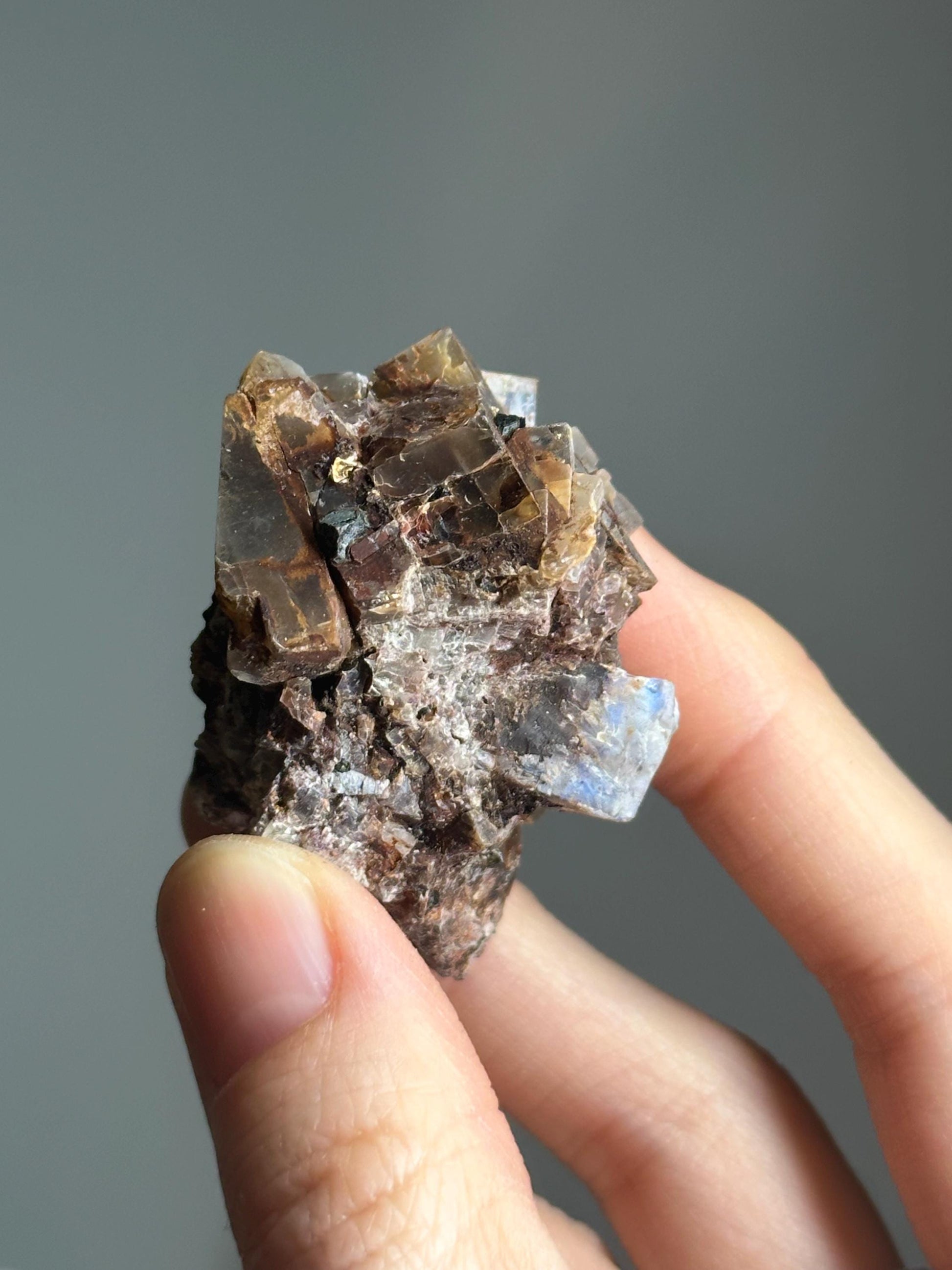 Moonstone with Aegirine Specimen | Pili Mine Chihuahua Mexico | Natural Feldspar Crystal Mineral Display Piece for Collectors Cabinet Decor