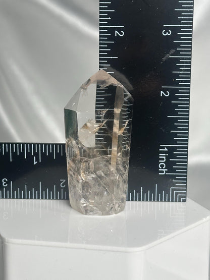 Powellite Tower UV Reactive | Natural Powellite Crystal Point | Fluorescent Mineral Specimen for Collectors Display Decor Accent
