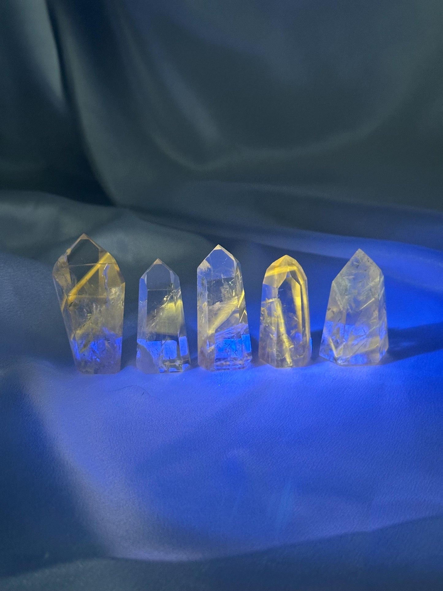 Powellite Tower UV Reactive - YOU PICK! | Natural Powellite Crystal Point | Fluorescent Mineral Specimen for Collectors Display Decor Accent