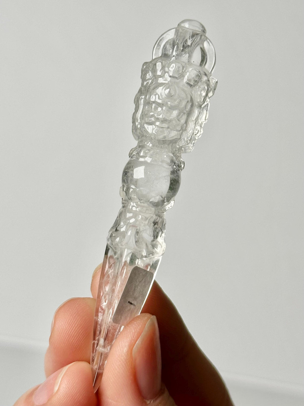 Mini Clear Quartz Phurba - YOU PICK – Tibetan Ritual Dagger, Crystal Healing Tool, Spiritual Decor, Meditation Altar Accessory, Energy Wand